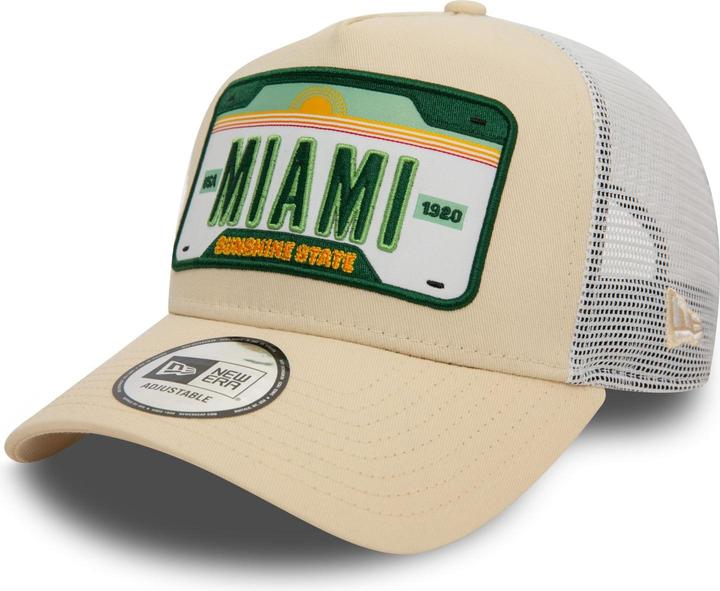 Produktbild New Era A-Frame Mesh Trucker Cap - MIAMI STATE PLATE