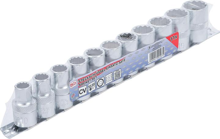 Actual product image BGS Socket Set, 12-point | 12.5 mm (1/2") Drive | 10 - 21 mm | 11 pcs. (10 mm, 11 mm, 12 mm, 13 mm, 14 mm, 15 mm, 16 mm, 17 mm, 18 mm, 19 mm, 20 mm, 21 mm)