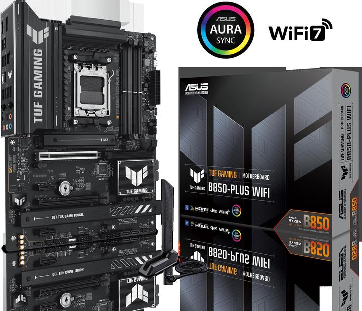 Immagine prodotto ASUS TUF Gaming B850-Plus Wifi (AM5, AMD B850, ATX)