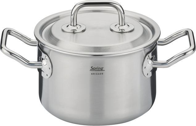 Actual product image Spring Vegetable pot with lid Brigade Premium ø 14 cm (14 cm, Pot, Stainless steel)