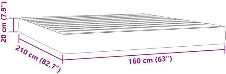 Produktbild vidaXL Taschenfederkern-Matratze (Federkern, 160 x 210 cm)