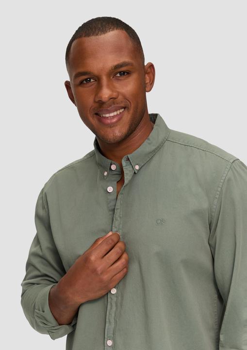 Produktbild S.Oliver Hemd Garment Washed Hemd mit Logo-Stickerei (XS)