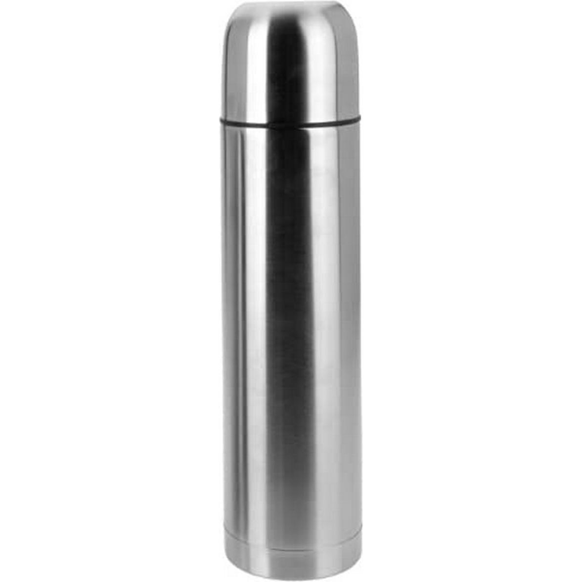 Kerbl Isolierkanne 1 Liter, Thermoskanne, Silber