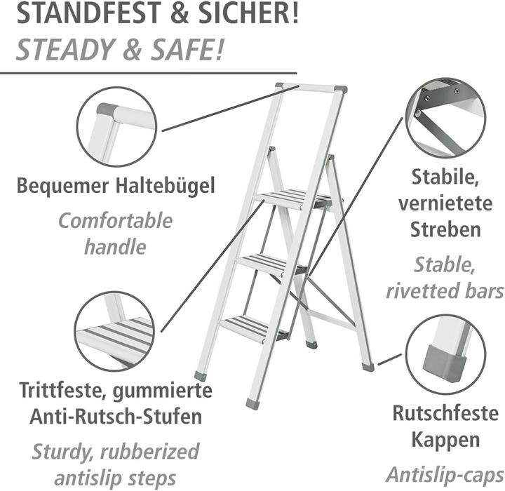 Produktbild Wenko Haushaltsleiter (Trittleiter, 44 cm)