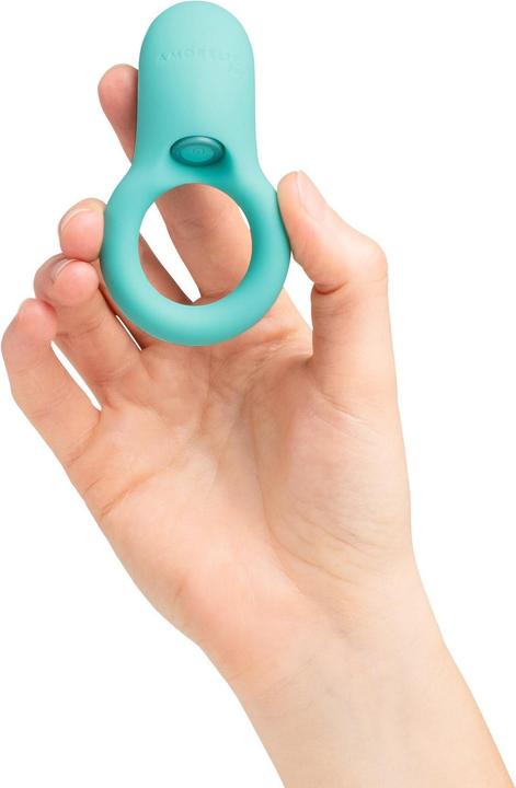 Produktbild Amorelie Penisring mit Vibration «Dance» Türkis (2.60 cm)