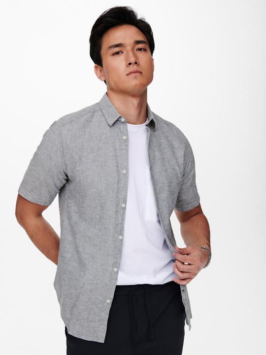 Produktbild Only & Sons Leinen Kurzarmhemd (M)
