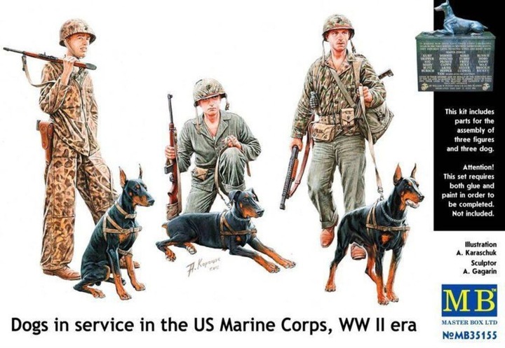 Produktbild Master Box Dogs in service in US Marine Corps