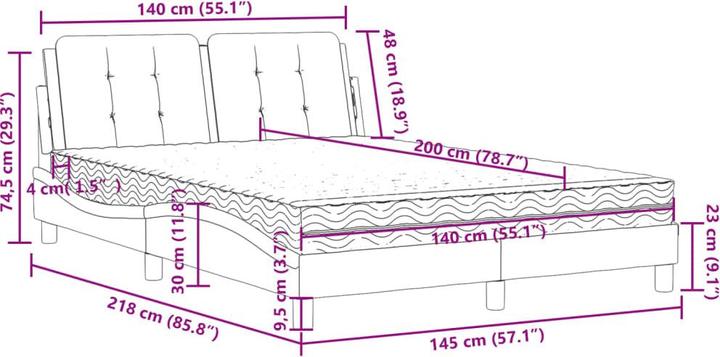 Produktbild VidaXL Kaiser (140 x 200 cm)