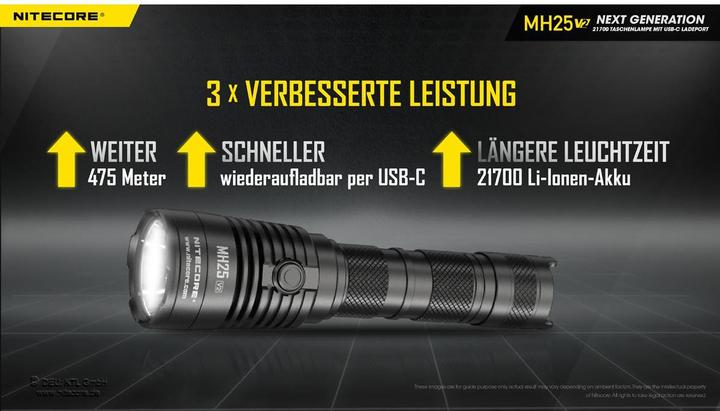 Immagine prodotto Nitecore MH25 V2 1300 lumen Zaklamp (15.72 cm, 1300 lm)