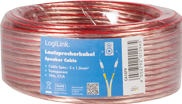 Actual product image LogiLink CA Speaker cable (10 m, 1.50 mm²)