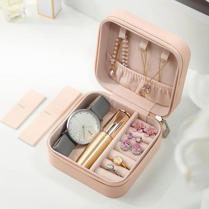 Produktbild Only-Bags.Store Schmuckkästchen, tragbare Mini-Schmuckaufbewahrungsbox für Ringe, Ohrringe