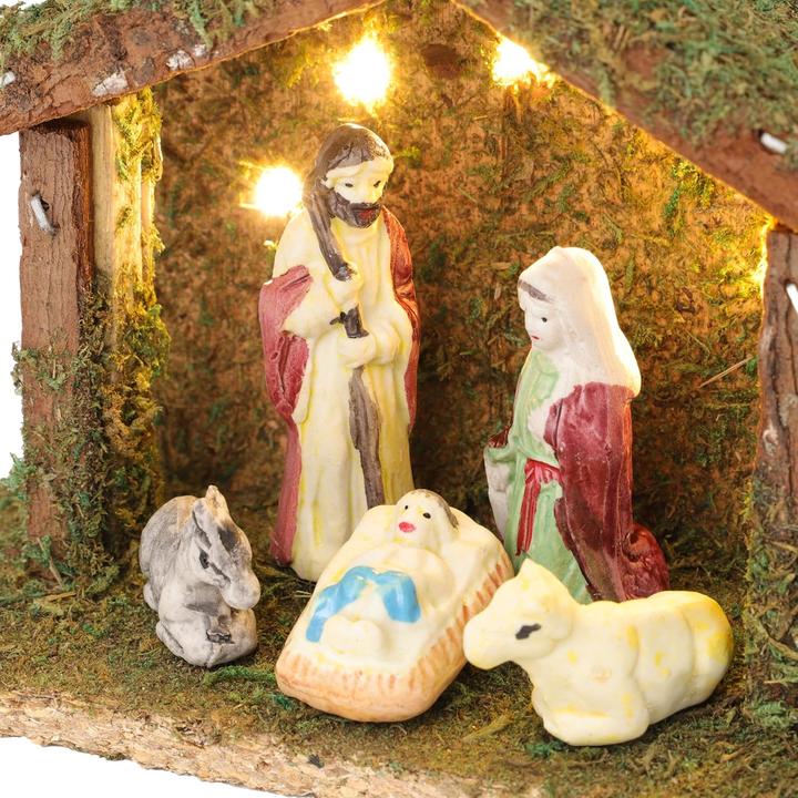 Image du produit Christmas Concepts Miniatur-Krippe mit LED-Lichtern