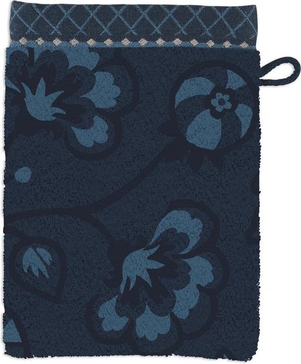 Produktbild PIP Studio Jasmin Jaquard Waschhandschuh dark blue 16x22cm (1 Stück)