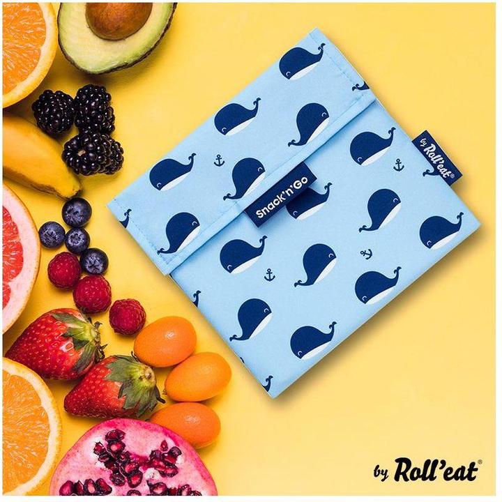 Produktbild Roll'Eat Lunchbeutel SnacknGo Animals Hellblau, Wal