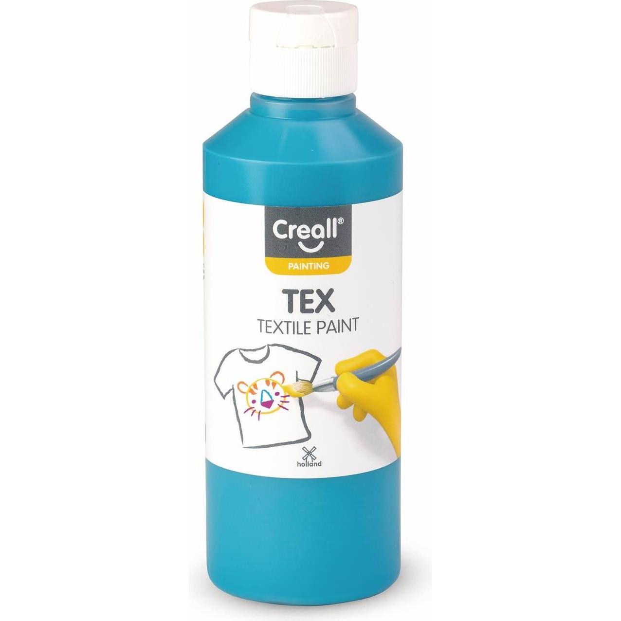Thumbnail - Creall, Künstlerfarbe + Bastelfarbe, Textielverf Turquoise, 250ml (Türkis, 250 ml)