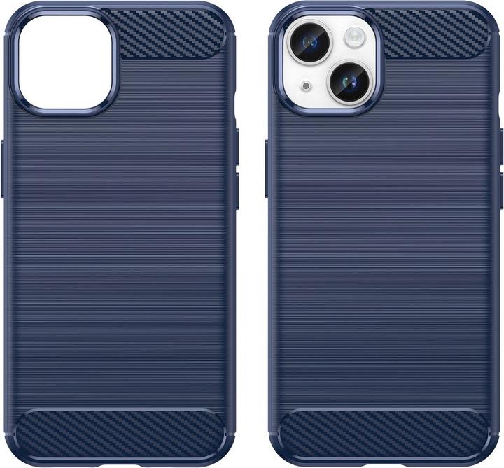 Immagine prodotto Cadorabo Custodia per Apple iPhone 14 in TPU Ultra Slim Carbonio Acciaio Inox Stile Combi (Apple iPhone 14)