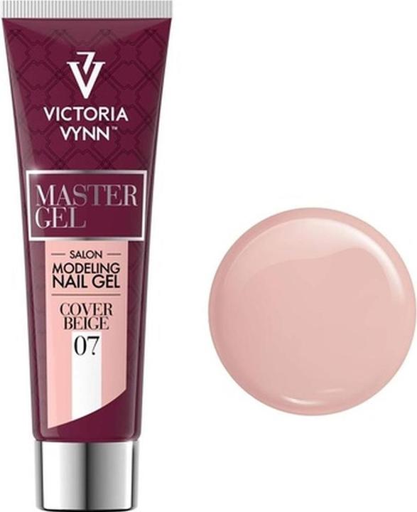 Actual product image Visconti Di Modrone Victoria Vynn Master Gel UV LED Modeling Gel Acrylic Builder 07 Cover Beige 60g (Artificial nails, Cover beige)