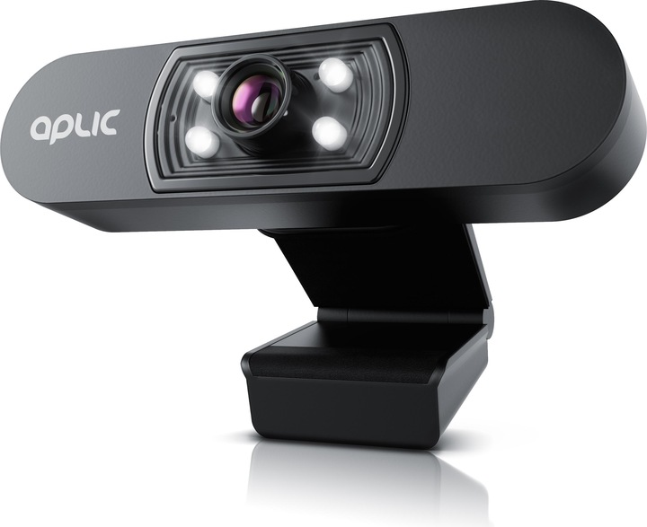 Produktbild Aplic Full HD Webcam mit Mikrofon, 1920x1080P @ 25 Hz, 4 Hilfslichter / Szenelicht, 5P Linse, für PC MAC