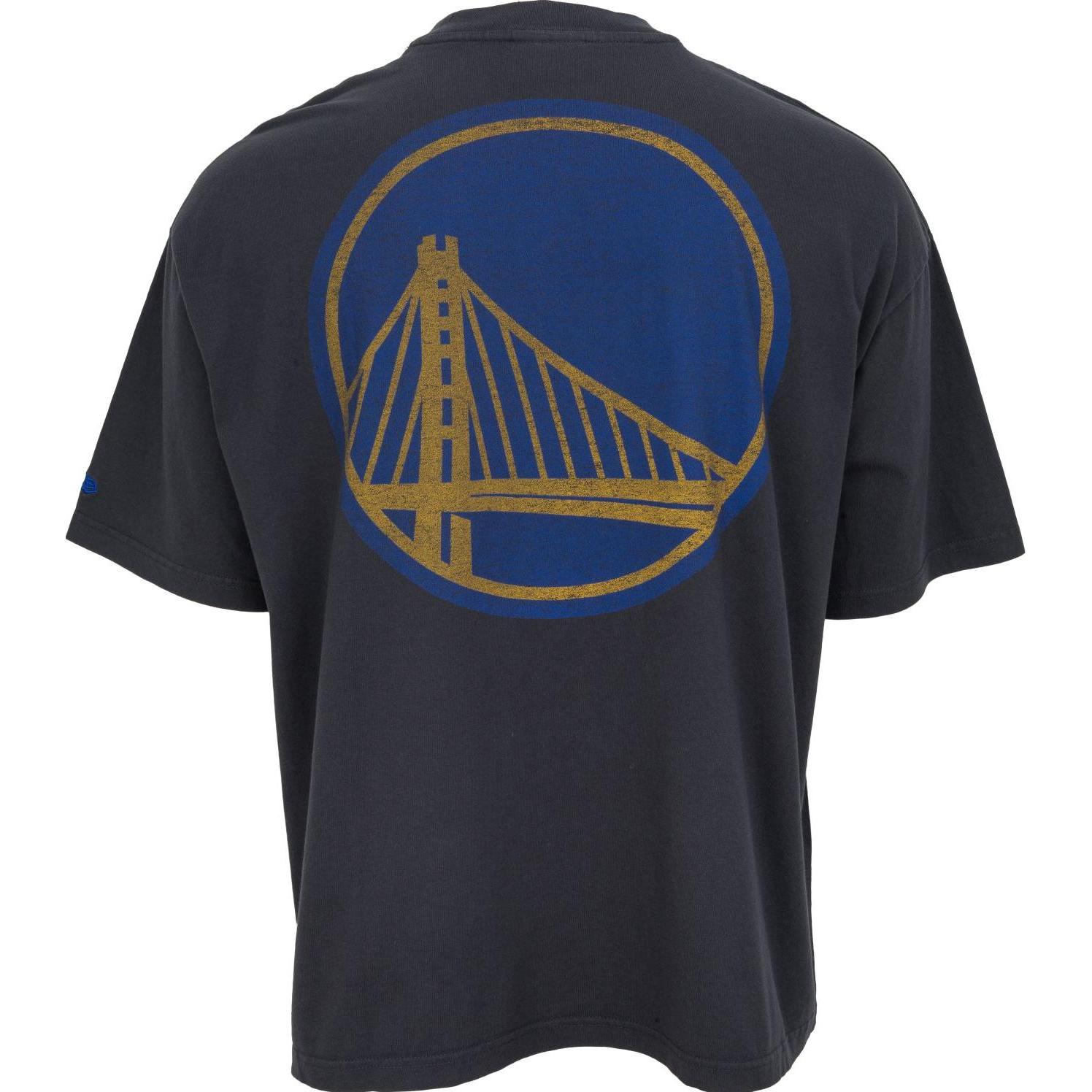 Thumbnail - New Era, Herren, Shirt, Oversized Shirt - WASHED Golden State Warriors - XXL, Schwarz, (XXL)