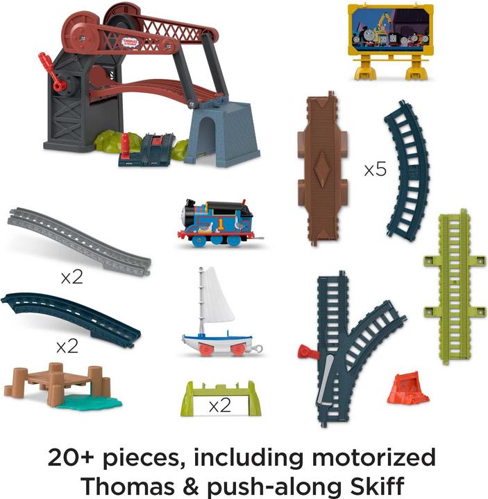 Productafbeelding Mattel Tomek i przyjaciele Most zwodzony Zestaw torów (Refresh) HGX65 (25 onderdelen)