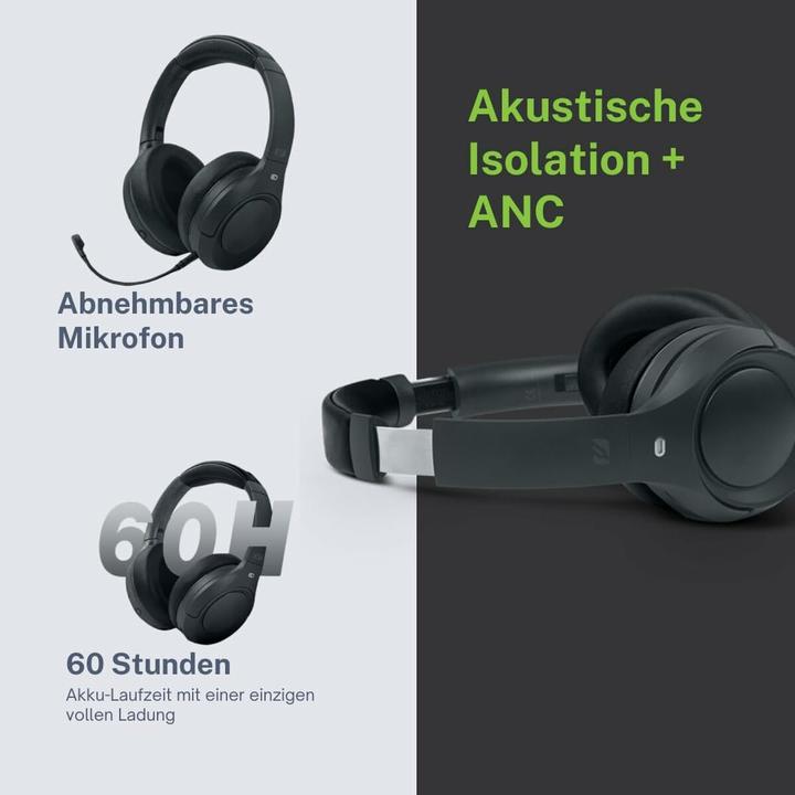 Actual product image Muse M-295 Wireless headphones ANC, Black (ANC, 60 h, Wireless)