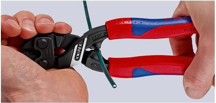 Actual product image Knipex CoBolt Compact Bolt Cutters 71 02 200 SB (265 mm)