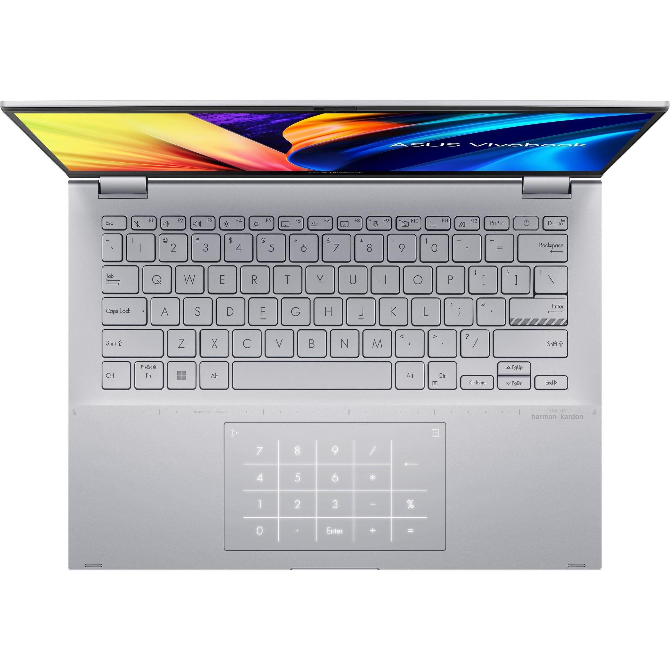 Thumbnail - ASUS Vivobook S 14 Flip (14", AMD Ryzen 7 7730U, 16 GB, 1000 GB, DE), Notebook, Silber