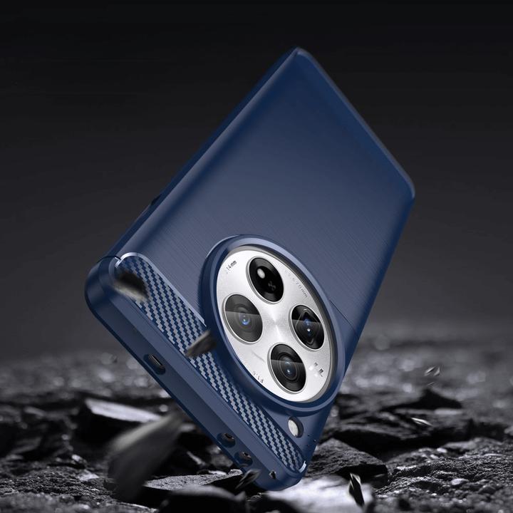 Actual product image Cover-Discount OnePlus 12 - Metal Carbon Look Case blue (OnePlus 12)