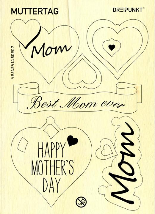 Produktbild Laubsägevorlage Muttertag