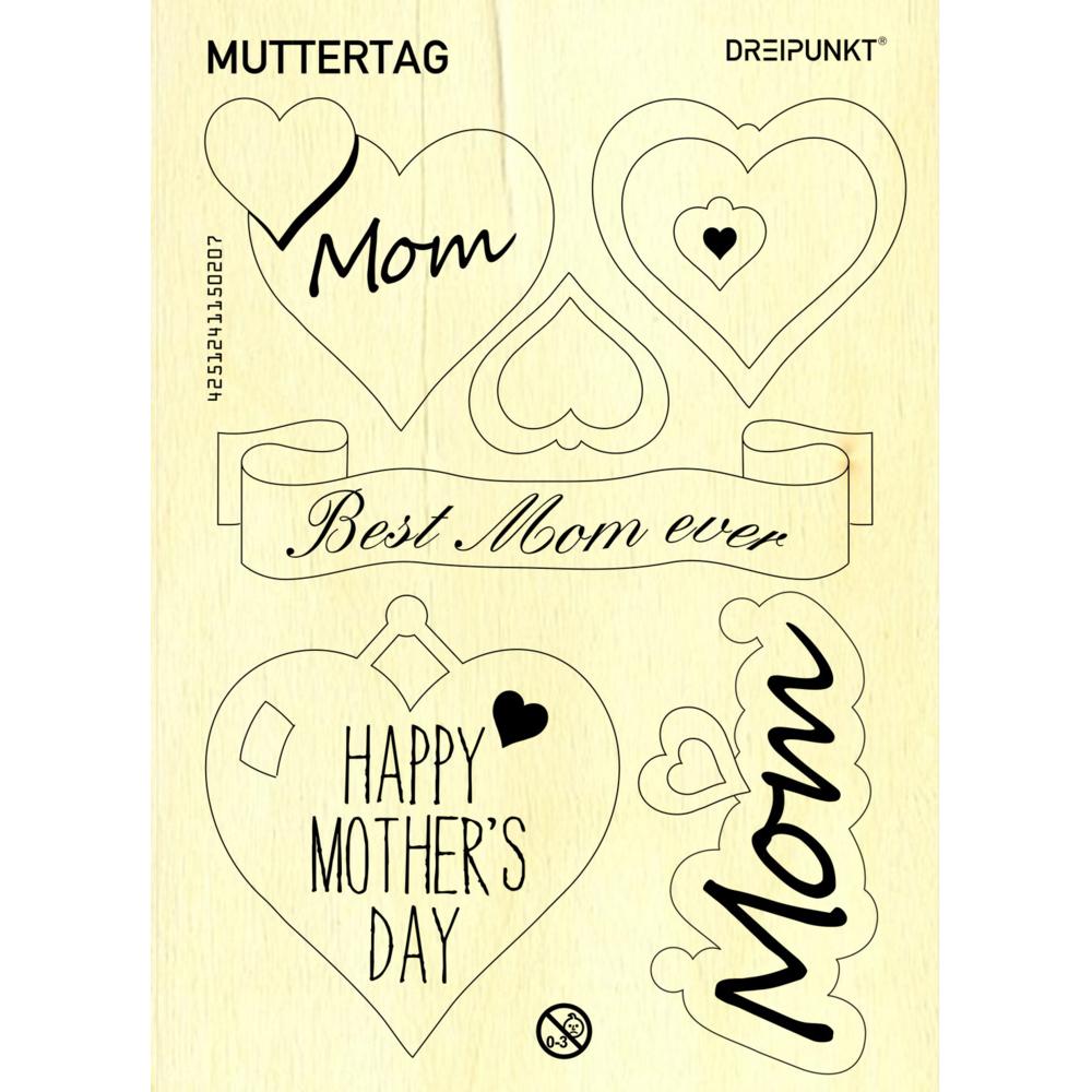 Thumbnail - Dreipunkt, Handsäge, Laubsägevorlage Muttertag