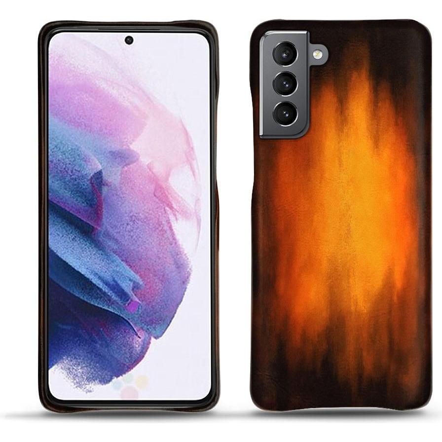Noreve Lederschutzhülle (Samsung Galaxy S21), Smartphone Hülle, Violett