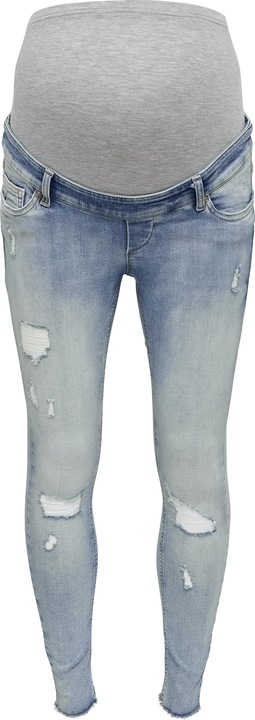 Only Maternity Mama OLMBlush Life Mid Raw Ankle Skinny Fit Jeans (32)