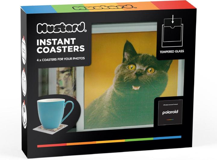 Actual product image Mustard Instant Coasters (4x, Glass coaster)