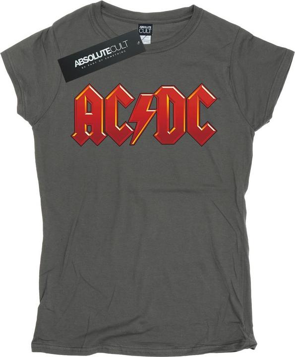 Produktbild AC/DC TShirt mit dunkelrotem Logo aus Baumwolle (L)