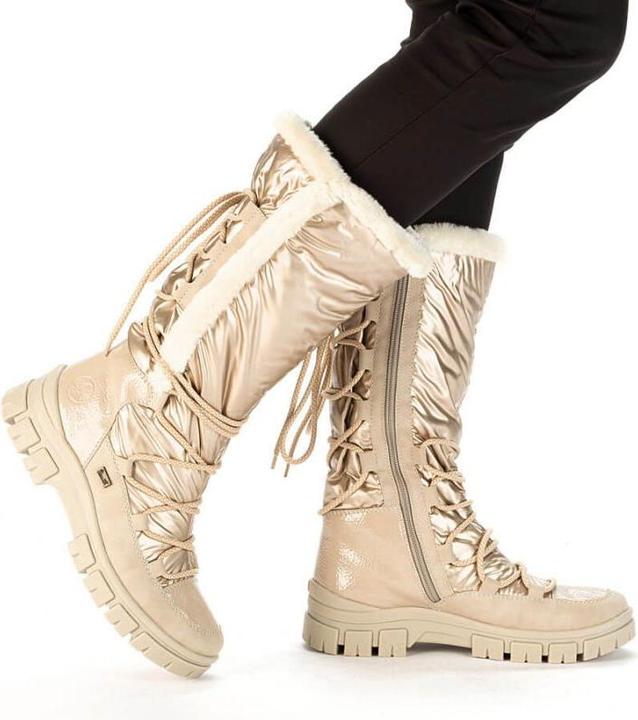 Rieker Wasserdichte hohe Schneestiefel beige (37)