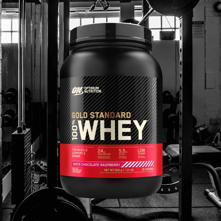 Produktbild Optimum Nutrition Gold Standard 100% Whey (White Chocolate Raspberry, 1 Stk., 896 g)