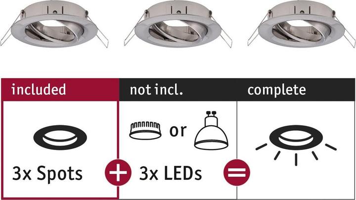Actual product image Paulmann Recessed light Choose Set