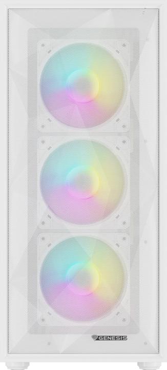 Actual product image Genesis Obudowa Diaxid 605 ARGB biała (NPC-2173) (ATX, mATX, Mini-ATX)