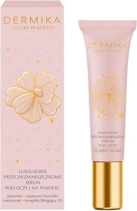 Dermika Luxury Placenta Luxurious Anti-Wrinkle Eye And Eyelid Serum For Day And Night 50Ml (Augenpflege Serum, 50 ml, Tag + Nacht)