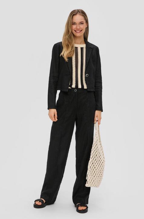 Produktbild S.Oliver Indoor-Blazer Kurzer Boxy-Blazer aus Leinen (44)