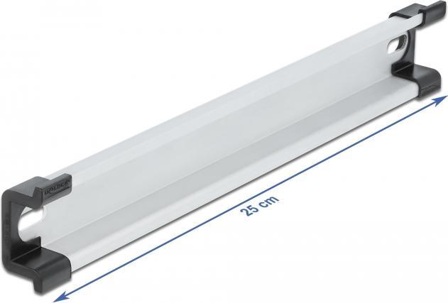 Actual product image Delock Top-hat rail 35 x 15 mm, 25cm made of aluminium, slotted holes