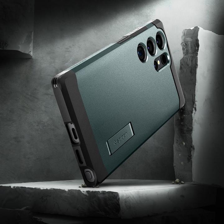 Actual product image Spigen Tough Armor S928 zielony/abyss green ACS07302 (Samsung Galaxy S24 Ultra)