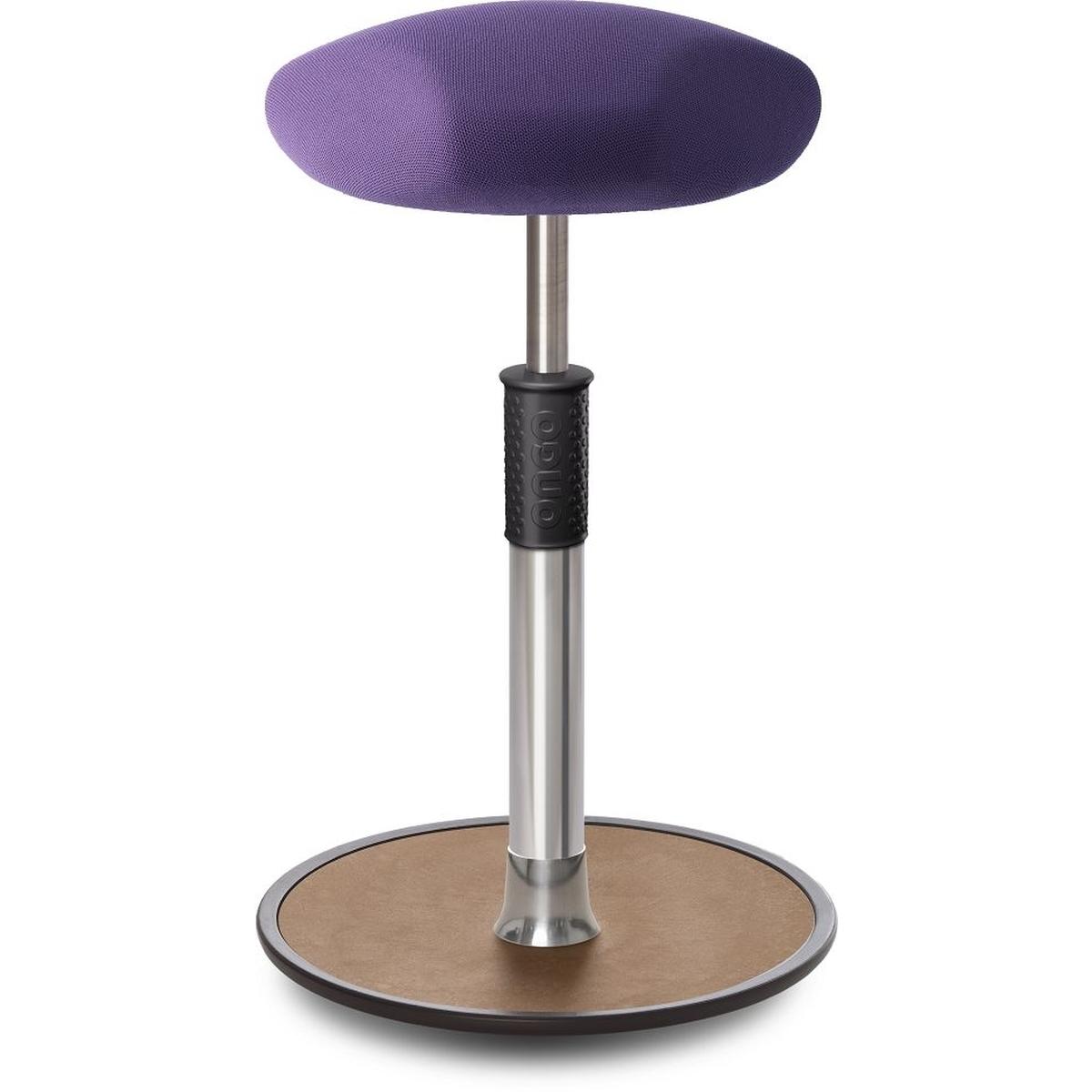 Ongo, Bürostuhl, Sitz- Stehhocker Free Tall Triangel Gestrick Lila Chrom /Natur