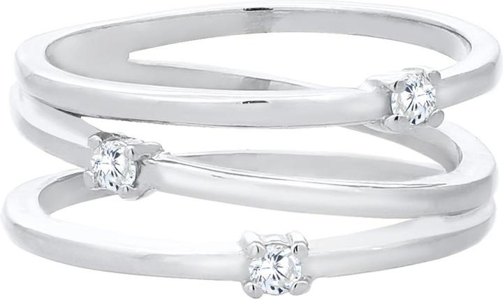 Image du produit Elli Wickelring mit Zirkonia Kristallen (54, Argent 925)