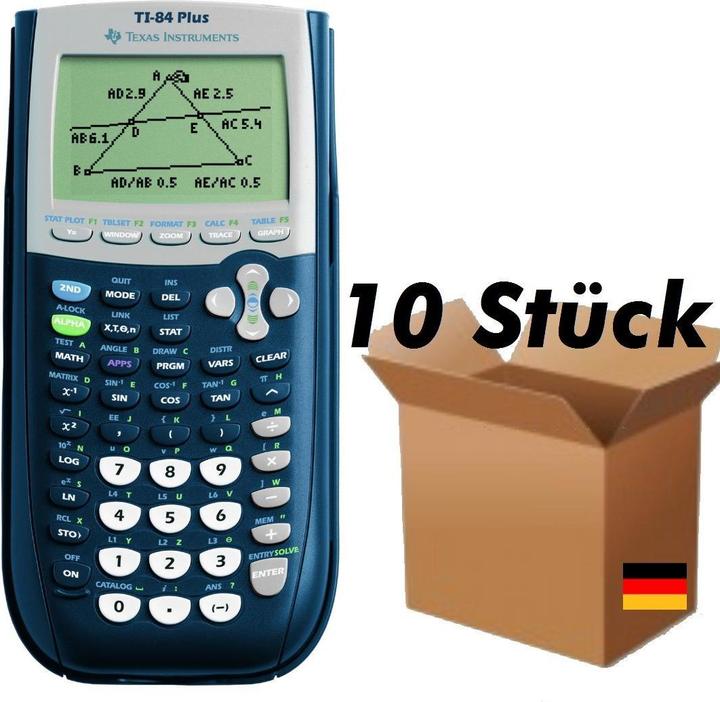 Produktbild TI 84+ Grafikrechner Lehrerpaket Deutsch 10er Pack (Batteriebetrieb)