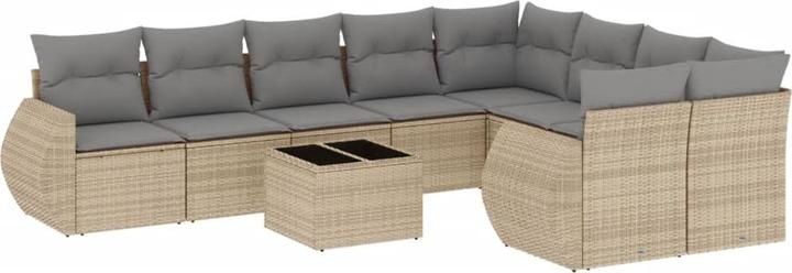 Image du produit vidaXL Meuble de jardin Canapé Ensemble de jardin Ensemble de jardin 10 pièces Marron