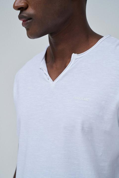 Actual product image Salsa Jeans T-Shirt Vneck Basic T-Shirt Slim Fit (M)