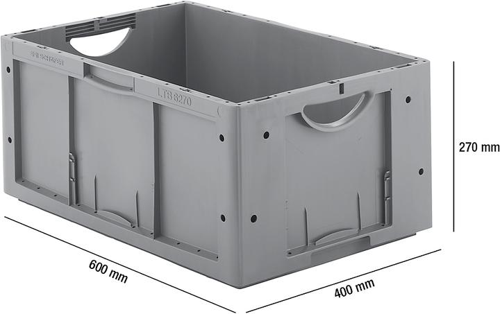 Actual product image Schäfer Shop Euro Box Series LTB 6120/6170/6220/6270/6320/6420, made of PP, without lid (40 cm, 51.40 l, 1x)