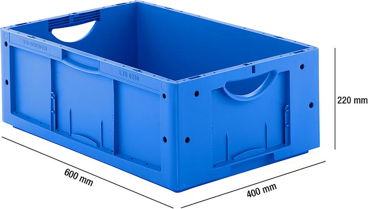 Actual product image Schäfer Shop Euro Box Series LTB 6120/6170/6220/6270/6320/6420, made of PP, without lid (40 cm, 41 l, 1x)