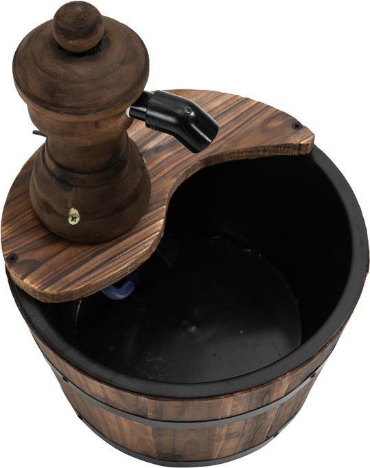 Immagine prodotto Swisshandel24 Fontana da giardino, legno di abete + metallo legno naturale